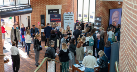 Photo of attendees in the foyer at Brighton Summit.